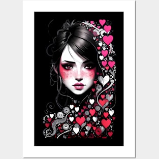 woman illustration Posters and Art